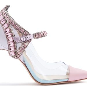 Sophia Webster Lorena Shoe Harness2 Pink jeweled shoe accessory